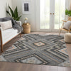 Piper Looms Mayfield Tribal AMF1010 Gray Machine Washable Area Rug Lifestyle Image Feature