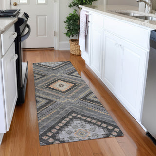 Piper Looms Mayfield Tribal AMF1010 Gray Machine Washable Area Rug Runner Lifestyle Image Feature