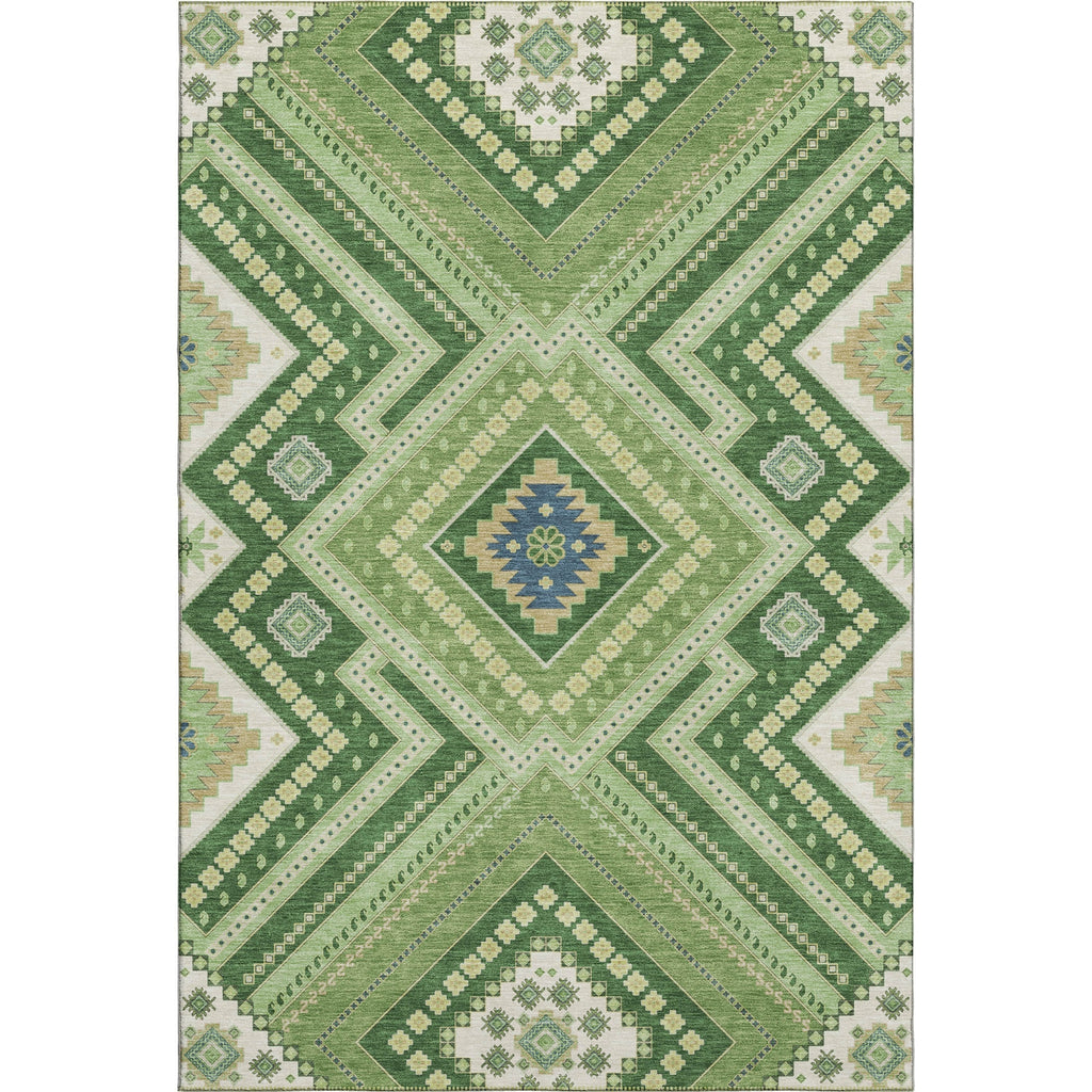 Piper Looms Mayfield Tribal AMF1010 Green Machine Washable Area Rug main image
