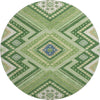 Piper Looms Mayfield Tribal AMF1010 Green Machine Washable Area Rug Round Main Image