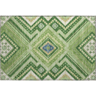 Piper Looms Mayfield Tribal AMF1010 Green Machine Washable Area Rug Scatter Main Image
