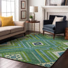Piper Looms Mayfield Tribal AMF1010 Lime Machine Washable Area Rug Lifestyle Image Feature