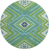 Piper Looms Mayfield Tribal AMF1010 Lime Machine Washable Area Rug Round Main Image