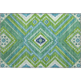 Piper Looms Mayfield Tribal AMF1010 Lime Machine Washable Area Rug Scatter Main Image
