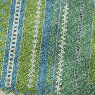 Piper Looms Mayfield Tribal AMF1010 Lime Machine Washable Area Rug Swatch Image