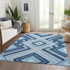 Piper Looms Mayfield Tribal AMF1010 Navy Machine Washable Area Rug Lifestyle Image Feature