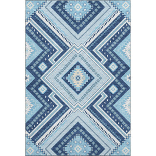 Piper Looms Mayfield Tribal AMF1010 Navy Machine Washable Area Rug main image