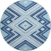 Piper Looms Mayfield Tribal AMF1010 Navy Machine Washable Area Rug Round Main Image