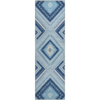 Piper Looms Mayfield Tribal AMF1010 Navy Machine Washable Area Rug Runner Main Image