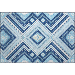 Piper Looms Mayfield Tribal AMF1010 Navy Machine Washable Area Rug Scatter Main Image