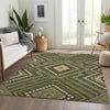 Piper Looms Mayfield Tribal AMF1010 Olive Machine Washable Area Rug Lifestyle Image Feature