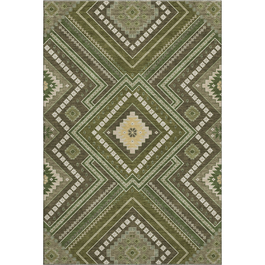 Piper Looms Mayfield Tribal AMF1010 Olive Machine Washable Area Rug main image