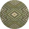 Piper Looms Mayfield Tribal AMF1010 Olive Machine Washable Area Rug Round Main Image