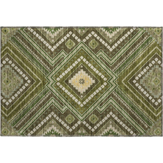 Piper Looms Mayfield Tribal AMF1010 Olive Machine Washable Area Rug Scatter Main Image