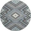 Piper Looms Mayfield Tribal AMF1010 Pewter Machine Washable Area Rug Round Main Image