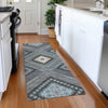 Piper Looms Mayfield Tribal AMF1010 Pewter Machine Washable Area Rug Runner Lifestyle Image Feature