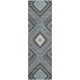 Piper Looms Mayfield Tribal AMF1010 Pewter Machine Washable Area Rug Runner Main Image