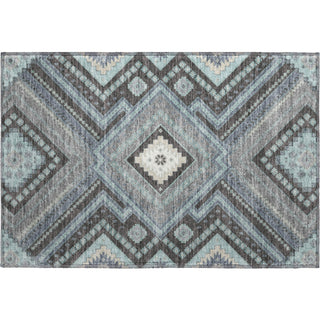 Piper Looms Mayfield Tribal AMF1010 Pewter Machine Washable Area Rug Scatter Main Image