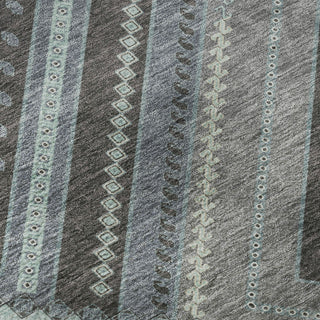 Piper Looms Mayfield Tribal AMF1010 Pewter Machine Washable Area Rug Swatch Image