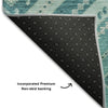 Piper Looms Mayfield Tribal AMF1010 Teal Machine Washable Area Rug Backing Image