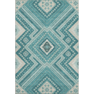 Piper Looms Mayfield Tribal AMF1010 Teal Machine Washable Area Rug main image