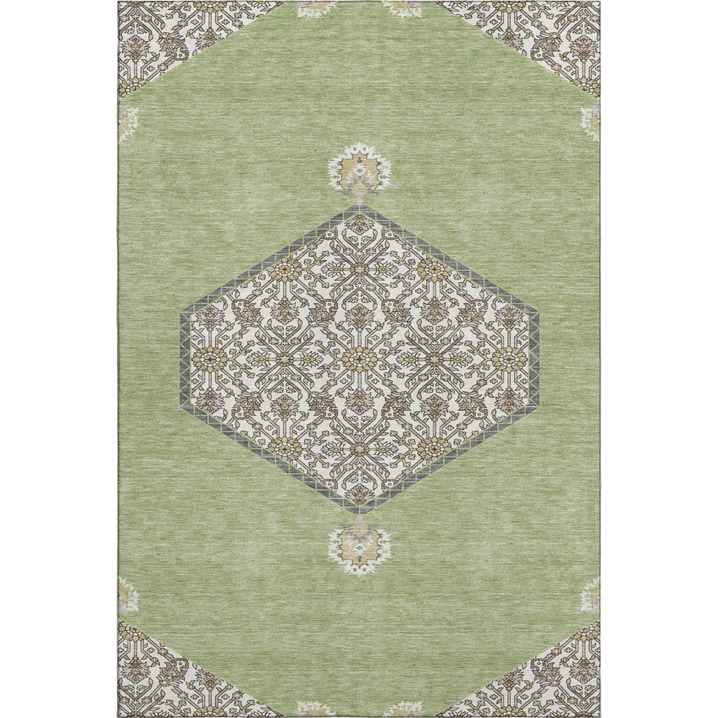 Piper Looms Mayfield Oriental AMF1011 Aloe Machine Washable Area Rug main image