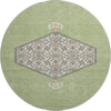 Piper Looms Mayfield Oriental AMF1011 Aloe Machine Washable Area Rug Round Main Image