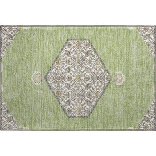 Piper Looms Mayfield Oriental AMF1011 Aloe Machine Washable Area Rug Scatter Main Image