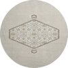 Piper Looms Mayfield Oriental AMF1011 Beige Machine Washable Area Rug Round Main Image