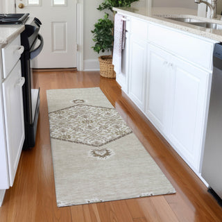Piper Looms Mayfield Oriental AMF1011 Beige Machine Washable Area Rug Runner Lifestyle Image Feature