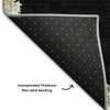 Piper Looms Mayfield Oriental AMF1011 Black Machine Washable Area Rug Backing Image