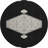 Piper Looms Mayfield Oriental AMF1011 Black Machine Washable Area Rug Round Main Image