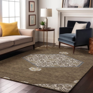 Piper Looms Mayfield Oriental AMF1011 Brown Machine Washable Area Rug Lifestyle Image Feature