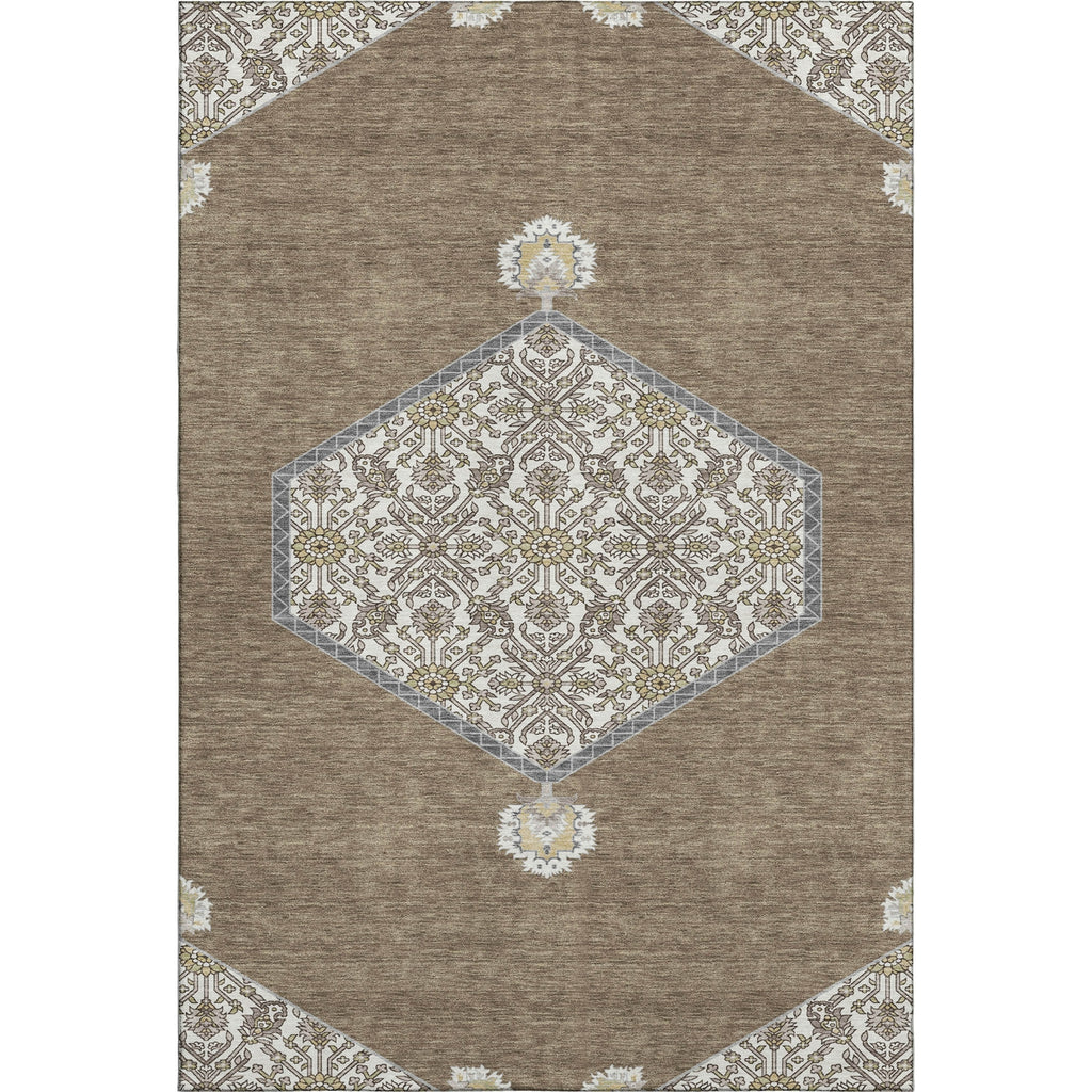 Piper Looms Mayfield Oriental AMF1011 Brown Machine Washable Area Rug main image