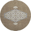 Piper Looms Mayfield Oriental AMF1011 Brown Machine Washable Area Rug Round Main Image