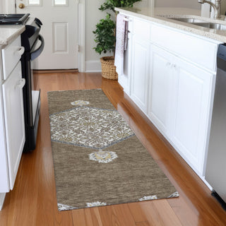 Piper Looms Mayfield Oriental AMF1011 Brown Machine Washable Area Rug Runner Lifestyle Image Feature