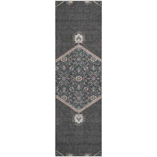 Piper Looms Mayfield Oriental AMF1011 Charcoal Machine Washable Area Rug Runner Main Image