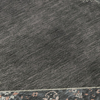 Piper Looms Mayfield Oriental AMF1011 Charcoal Machine Washable Area Rug Swatch Image