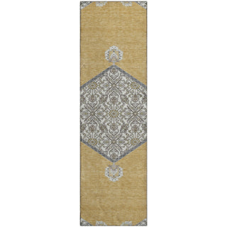 Piper Looms Mayfield Oriental AMF1011 Gold Machine Washable Area Rug Runner Main Image