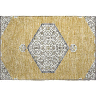 Piper Looms Mayfield Oriental AMF1011 Gold Machine Washable Area Rug Scatter Main Image