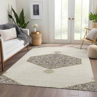 Piper Looms Mayfield Oriental AMF1011 Ivory Machine Washable Area Rug Lifestyle Image Feature