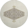 Piper Looms Mayfield Oriental AMF1011 Ivory Machine Washable Area Rug Round Main Image