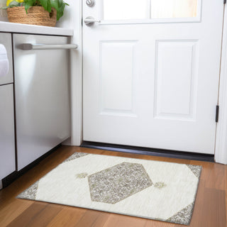 Piper Looms Mayfield Oriental AMF1011 Ivory Machine Washable Area Rug Scatter Lifestyle Image Feature