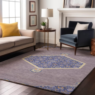 Piper Looms Mayfield Oriental AMF1011 Lavender Machine Washable Area Rug Lifestyle Image Feature