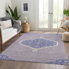 Piper Looms Mayfield Oriental AMF1011 Lavender Machine Washable Area Rug Lifestyle Image Feature