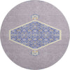 Piper Looms Mayfield Oriental AMF1011 Lavender Machine Washable Area Rug Round Main Image