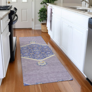 Piper Looms Mayfield Oriental AMF1011 Lavender Machine Washable Area Rug Runner Lifestyle Image Feature