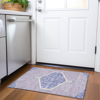 Piper Looms Mayfield Oriental AMF1011 Lavender Machine Washable Area Rug Scatter Lifestyle Image Feature