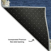 Piper Looms Mayfield Oriental AMF1011 Navy Machine Washable Area Rug Backing Image