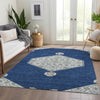 Piper Looms Mayfield Oriental AMF1011 Navy Machine Washable Area Rug Lifestyle Image Feature